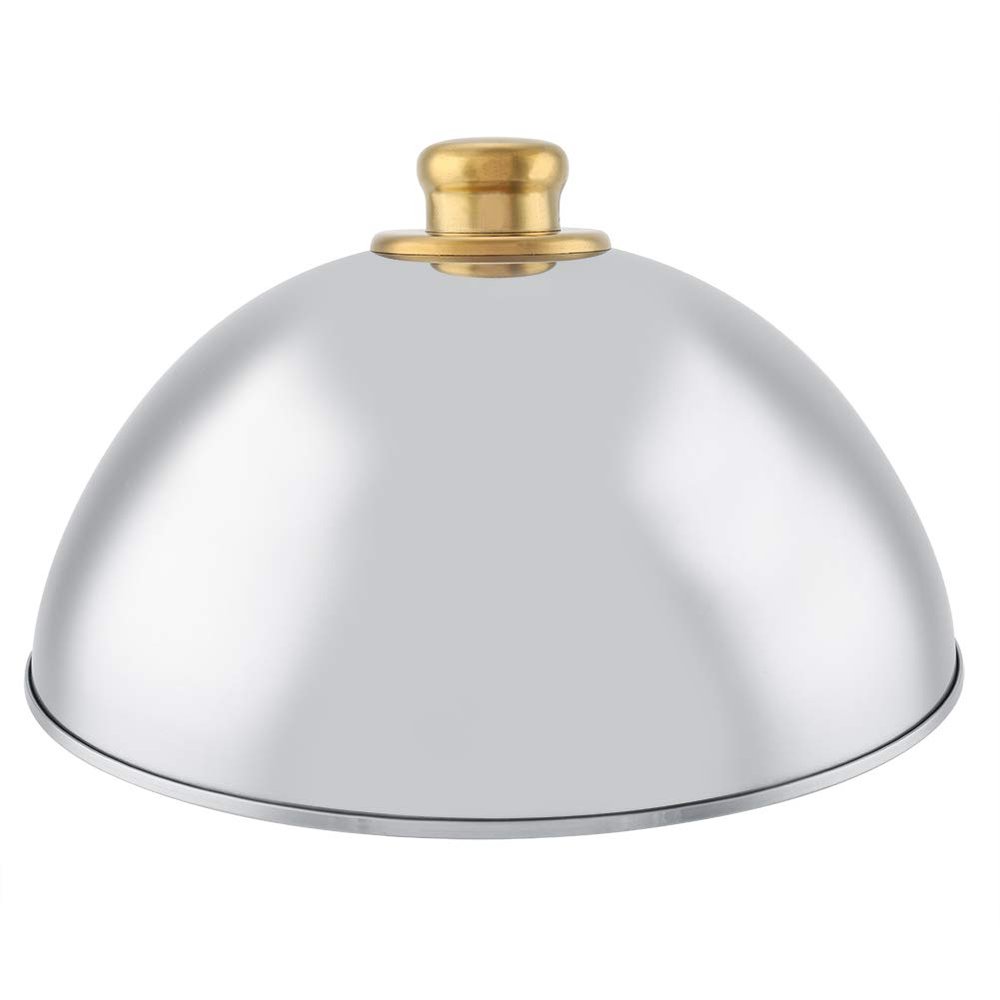 12.5inch/10inch Stainless Steel Food Cover, Restaurant Serving Dish Food Lid, Dome Platter Cover for Parties, Dinner, Picnics Lid Covers(12.5inch)