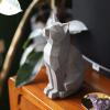 Abstract Resin Cat Sculpture Imitation Cement Elephant Statue Geometric Animal Modern Figurines for Home Office Desk Decoration Gifts (Size : Cat) view 4