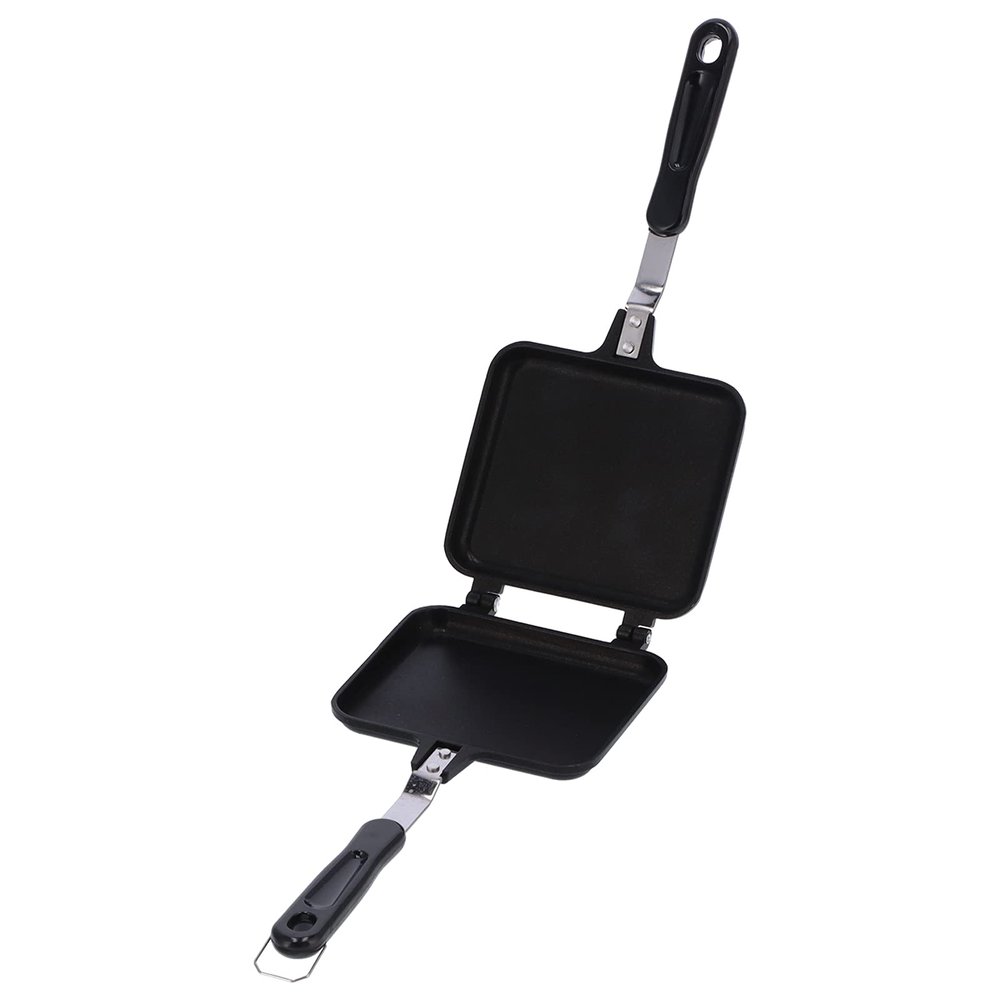 Pancake Pan,Double Sided Frying Nonstick Pan Non-stick Foldable Grill Frying Pan for Bread Toast Breakfast Skillet Grill