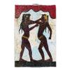 Ancient Greek Minoan Wall Painting Boxers Small Handmade Decoration Gift 6 Inches view 1