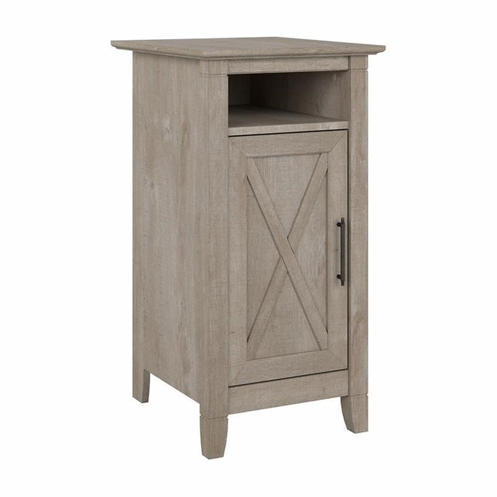 Bush Home Key West Small Storage Cabinet with Door in Washed Gray