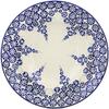 Polmedia Polish Pottery Pasta Bowl 11-inch UNIKAT - Flower Vines Pattern Handmade in Boleslawiec Poland + Certificate of Authenticity view 2