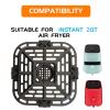 Air Fryer Grill Crisper Plate for Instants Vortex 2QT Mini Air Fryer Oven, Upgraded Air Fryer Grill Pan Tray Grate Grid with Rubber Tabs for Instants 2QT Air Fryer, Nonstick, Dishwasher Safe view 2