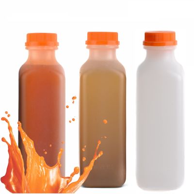 EcoQuality Empty Plastic Juice Bottles with Tamper Evident Caps 16 OZ - Smoothie Bottles - Ideal for Juices, Milk, Smoothies, Picnic's and even Meal Prep Juice Containers (16 Ounce) (100)