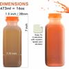 EcoQuality Empty Plastic Juice Bottles with Tamper Evident Caps 16 OZ - Smoothie Bottles - Ideal for Juices, Milk, Smoothies, Picnic's and even Meal Prep Juice Containers (16 Ounce) (100) view 3