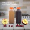 EcoQuality Empty Plastic Juice Bottles with Tamper Evident Caps 16 OZ - Smoothie Bottles - Ideal for Juices, Milk, Smoothies, Picnic's and even Meal Prep Juice Containers (16 Ounce) (100) view 4
