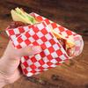 DOITOOL 100 Sheets Deli Sandwich Wraps, Red and White Checkered Dry Wax Deli Paper, Grease Resistant Food Wrapping Papers Basket Liners for Plastic Food Basket, Wrapping Bread and Sandwiches view 2