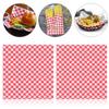 DOITOOL 100 Sheets Deli Sandwich Wraps, Red and White Checkered Dry Wax Deli Paper, Grease Resistant Food Wrapping Papers Basket Liners for Plastic Food Basket, Wrapping Bread and Sandwiches view 4