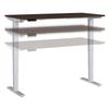 Bush Business Furniture 60-inch Electric Height Adjustable Standing Desk, Ergonomic Sit-Stand Computer Table for Home and Professional Office, Move 40 Series, Black Walnut with Metallic Gray Base view 1