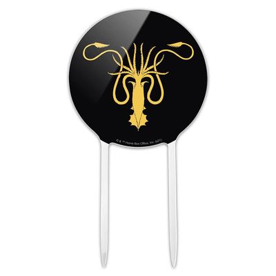 Acrylic Game of Thrones Greyjoy Sigil Cake Topper Party Decoration for Wedding Anniversary Birthday Graduation