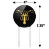 Acrylic Game of Thrones Greyjoy Sigil Cake Topper Party Decoration for Wedding Anniversary Birthday Graduation view 2
