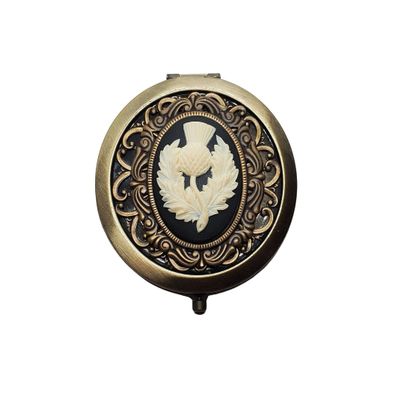 Handmade Thistle Cameo Compact Mirror