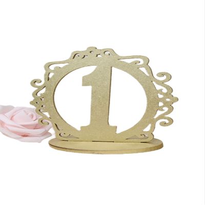 A&C Quinceaeras and More Wooden Numbers Table Number 5 inch Wooden Numbers (Silver, 5)