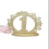 A&C Quinceaeras and More Wooden Numbers Table Number 5 inch Wooden Numbers (Silver, 5) view 1