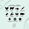 Bulk Meal Choice Stickers (Set of 100) - Wedding Meal Stickers - Place Card Meal Stickers - Wedding Meal Indicator - Food Choice Sticker (0.75 inch, Pork, Gold) view 2