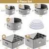 6pcs Hard Shell China Storage Containers for Cups and Mugs, Wine Glasses and Plates - Heavy Duty Dinnerware Storage view 3
