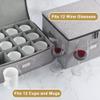 6pcs Hard Shell China Storage Containers for Cups and Mugs, Wine Glasses and Plates - Heavy Duty Dinnerware Storage view 4