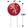 Acrylic Game of Thrones Lanister Sigil Cake Topper Party Decoration for Wedding Anniversary Birthday Graduation view 2