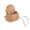 Cabilock 1pc Boy Girl Bike Storage Basket Handmade Rattan Front Handlebar Container for Boys and Girls for Carrying Snacks and Toys view 1