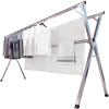 JAUREE 79 Inches Clothes Drying Rack, Drying Rack Clothing Folding Indoor Outdoor, Heavy Duty Stainless Steel Laundry Rack, Foldable Portable Large Clothes Rack Garment Rack with 20 Windproof Hooks view 1
