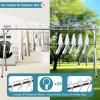 JAUREE 79 Inches Clothes Drying Rack, Drying Rack Clothing Folding Indoor Outdoor, Heavy Duty Stainless Steel Laundry Rack, Foldable Portable Large Clothes Rack Garment Rack with 20 Windproof Hooks view 4