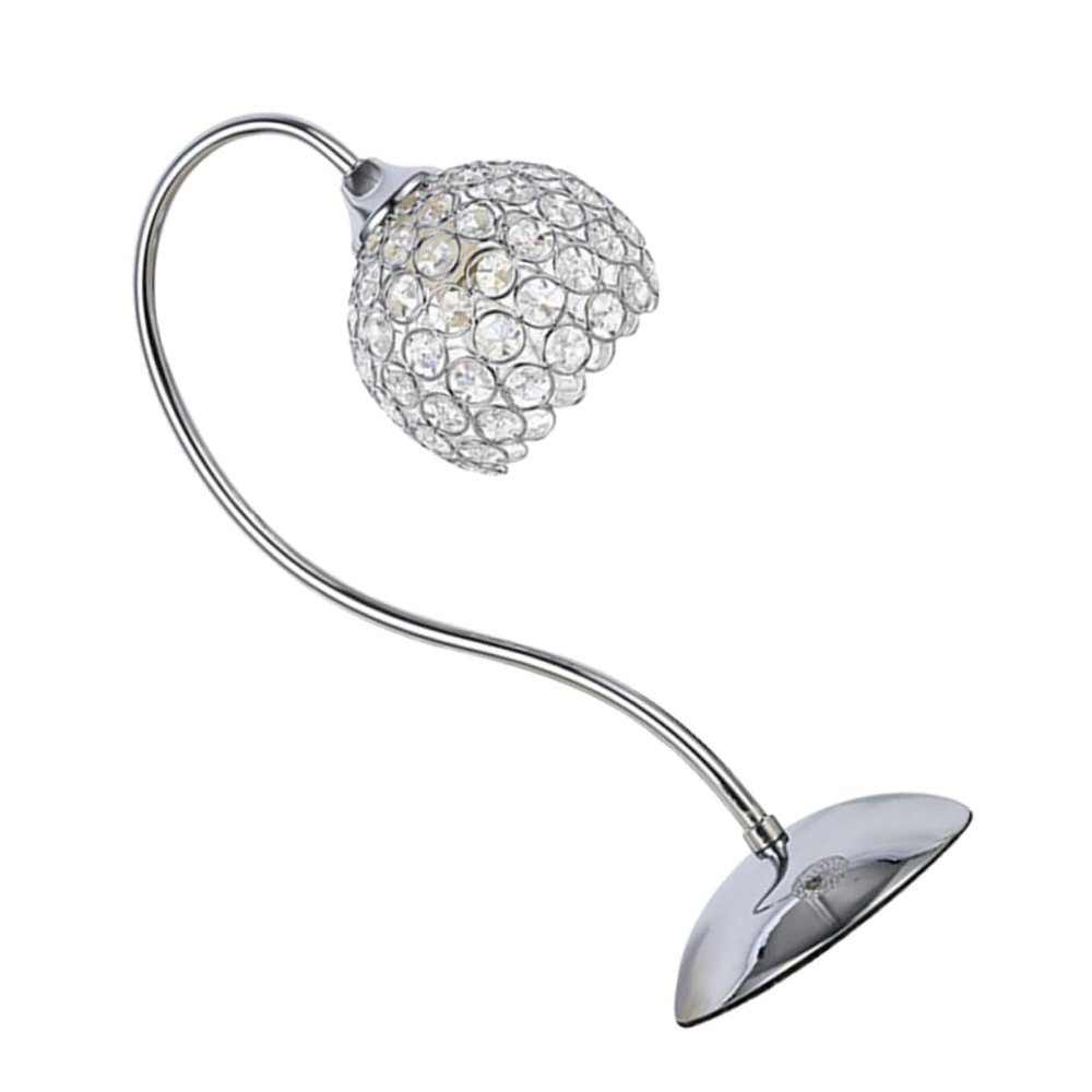 Uonlytech 1pc Dimmable Decorative Crystal Glass Table Lamp Led Bedside Light for Bedroom Adornment Warm Atmosphere for Living Room and Nursery Us