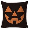 Victoryhome Halloween Pillows Halloween Pumpkin Smiley Face Pumpkin Pillow Covers,Home Decorative Throw Pillow Covers 18 inch x 18 inch Set of 4 Cotton Linen, 1, ssss, Yellow Black view 4