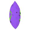 Bright Green Alien Funny Purple Space Gifts & Decor Throw Pillow view 2