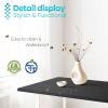 Kaboon Universal Table Top 27.5" D x 55" W, Solid One-Piece Wood Desktop, Universal Wood Countertop, Reversible Melamine Top, Double Desks, Laundry Folding Table, L-Desk, Black view 4