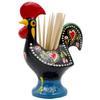 Ibergift 3.5" Hand-painted Traditional Barcelos Portuguese Rooster Aluminum Toothpick Holder (Black) view 2
