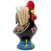 Ibergift 3.5" Hand-painted Traditional Barcelos Portuguese Rooster Aluminum Toothpick Holder (Black) view 3