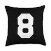 #8 Jersey Uniform Varsity Sports Number, 8th Birthday Eight Throw Pillow view 1