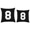 #8 Jersey Uniform Varsity Sports Number, 8th Birthday Eight Throw Pillow view 3