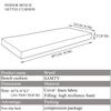 Memory Foam Chair Pads Non-Slip Rubber Back Indoor Swing /Settee Cushion 40'X18'X2'(101.5X45.5X5CM), Blue view 2