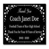 2" H x 4" W, Elegant Heart Engraved Aluminum Plaque, Memorial Name Plate, Black Aluminum Finish with White Text, Indoor and Outdoor, Customize Message, Made in USA view 1