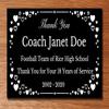 2" H x 4" W, Elegant Heart Engraved Aluminum Plaque, Memorial Name Plate, Black Aluminum Finish with White Text, Indoor and Outdoor, Customize Message, Made in USA view 2
