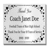 2" H x 4" W, Elegant Heart Engraved Brass Plaque, Memorial Name Plate, Polished Silver Finish, Customize Message, Made in USA view 1