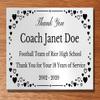 2" H x 4" W, Elegant Heart Engraved Brass Plaque, Memorial Name Plate, Polished Silver Finish, Customize Message, Made in USA view 2
