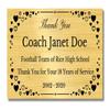 2" H x 4" W, Elegant Heart Engraved Brass Plaque, Memorial Name Plate, Satin Gold Finish, Customize Message, Made in USA view 1
