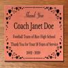 2" H x 4" W, Elegant Heart Engraved Brass Plaque, Memorial Name Plate, Satin Copper Finish, Customize Message, Made in USA view 2