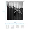 Final Friday Sea Turtle Shower Curtain Black and White Beach Theme Nautical Ocean Cute Animal Kids Bathroom Decor Sets with Hooks Waterproof Washable 72Wx72H Grey view 4