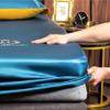 CFYCYHDZHT Breathable Lux Bed Sets Satin Brushed Microfiber Deep Pocket Fitted Sheets, Bedroom Hotel Pure Color Embroidered Mattress Protector Brown 1 180200cm (3pcs) view 3