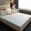 CFYCYHDZHT Comfy Sheets Thick Quilted Waterproof Printed Bed Sheets, Suitable for The Elderly Kids Pure Color Mattress Protector White 180cm200cm view 1