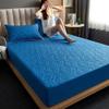 CFYCYHDZHT Bedding Fitted Sheet Thick Quilted Waterproof Printed Bed Sheets, Suitable for The Elderly Kids Pure Color Mattress Protector Blue 150cm200cm view 1