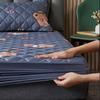 CFYCYHDZHT Bedding Fitted Sheet Thick Quilted Waterproof Printed Bed Sheets, Suitable for The Elderly Kids Pure Color Mattress Protector Blue 150cm200cm view 2