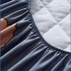 CFYCYHDZHT Bedding Fitted Sheet Thick Quilted Waterproof Printed Bed Sheets, Suitable for The Elderly Kids Pure Color Mattress Protector Blue 150cm200cm view 3