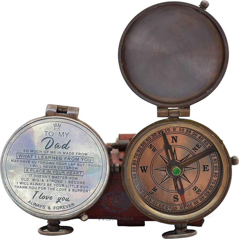 Best Dad for Father/Fathers Birthday Gifts/Fathers Compass/Fathers Retirement Gifts/Thanksgiving Gift for Father (to My King)