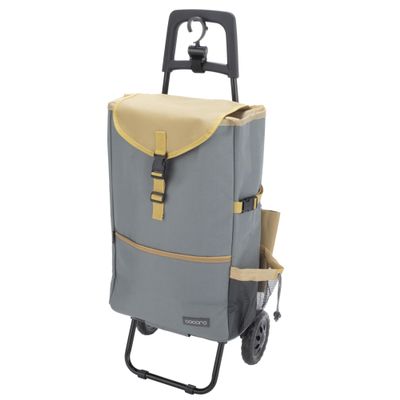 REP Cocoro 438961 Shopping Cart, Cart Chair, Gray, 14.6 gal (40 L), Includes Chair, Luggage Hook, Foldable, Plastic Bottle Storage, Insulated, Insulated, Eco Bag, Shopping, Stylish, Cute, Simple,