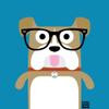 ArtExpert Bow Wow Bulldog by Todd Art - 16x16 Art Print Poster view 1