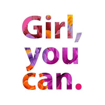 ArtExpert Girl-You Can by Valerie Wieners - 16x16 Art Print Poster